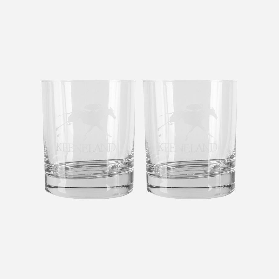 Keeneland Logo Rocks Glass Set