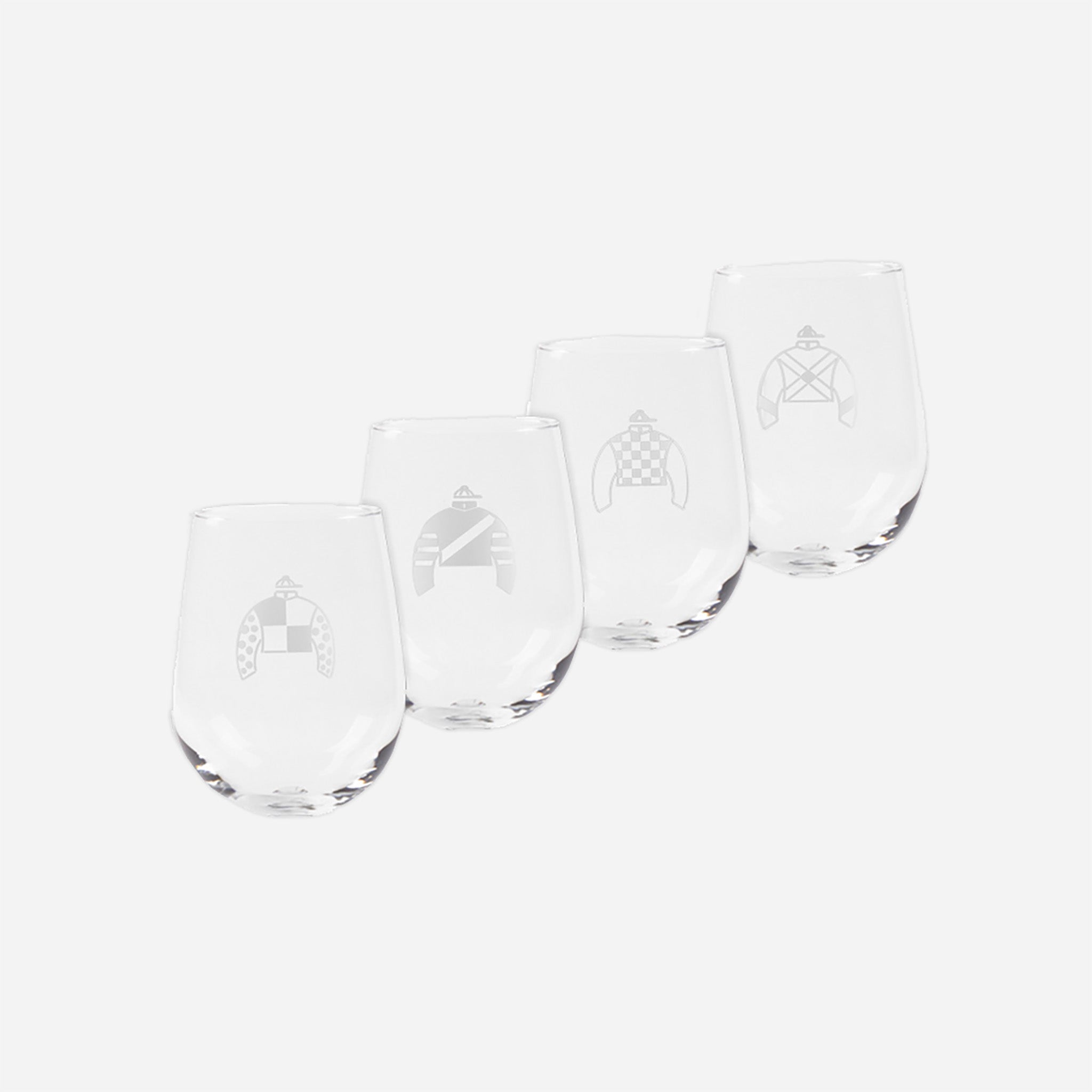 Silks Stemless Wine Glass Set Of 4