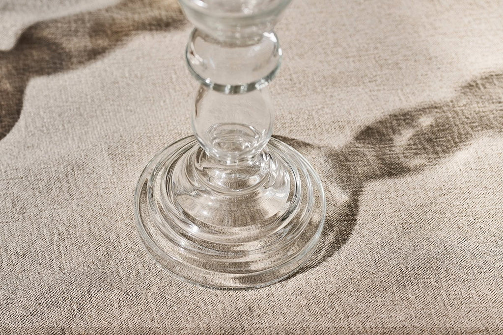 Buran Glass Candlestick - Clear