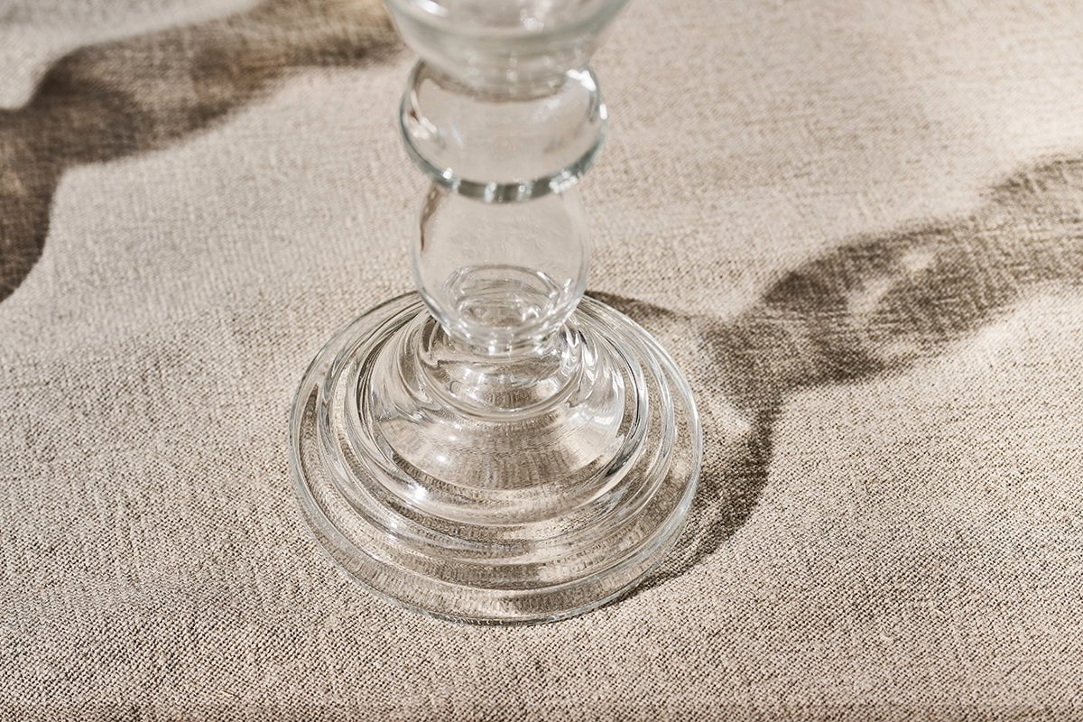 Buran Glass Candlestick - Clear