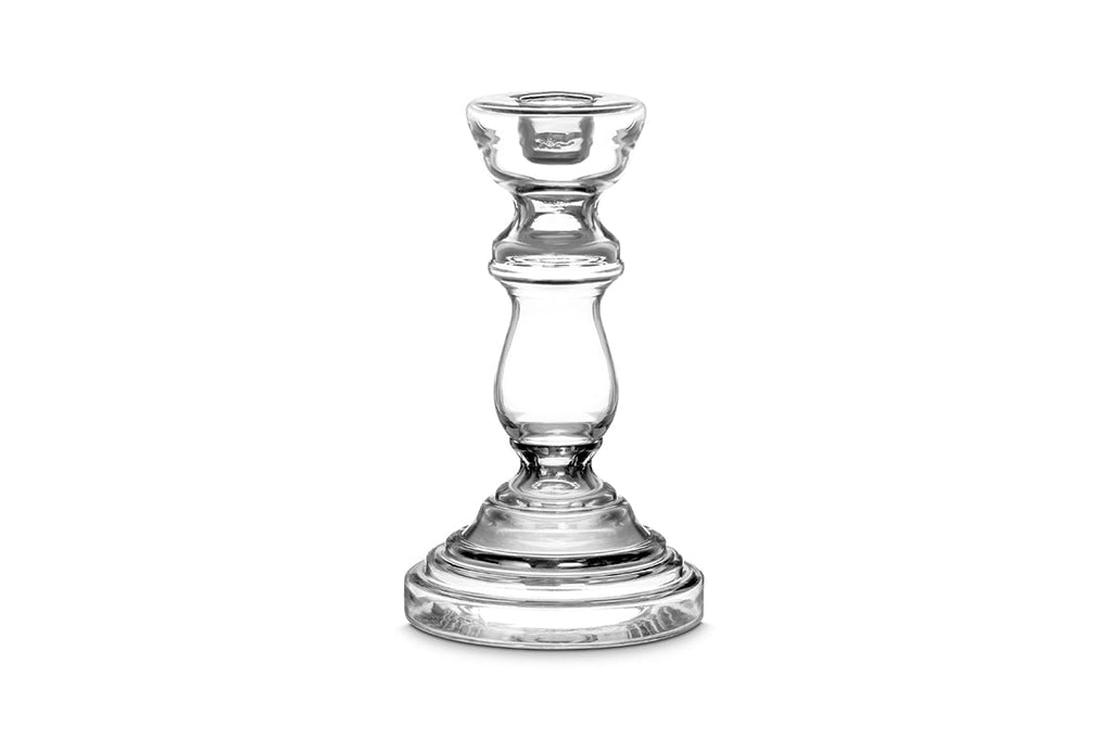 Buran Glass Candlestick - Clear