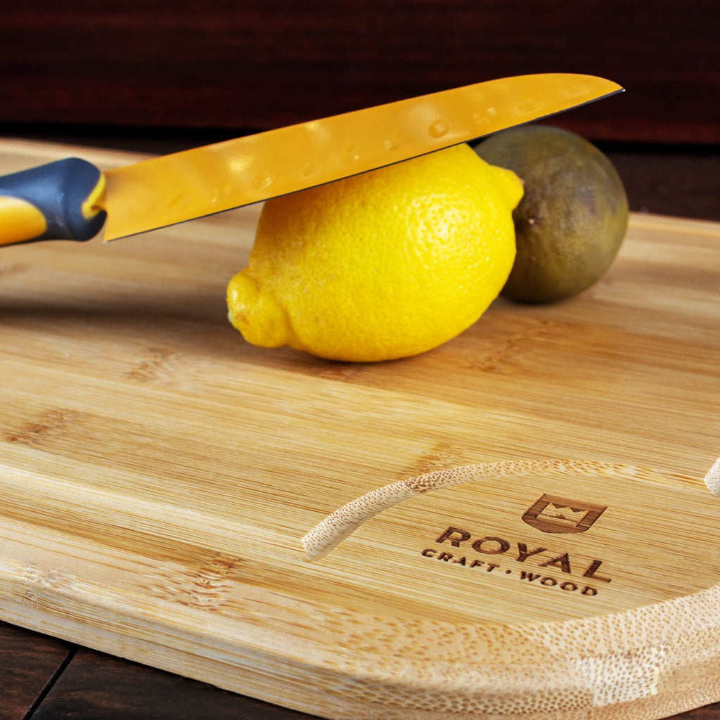 Bamboo Cutting Board - Rounded - 18 x 12
