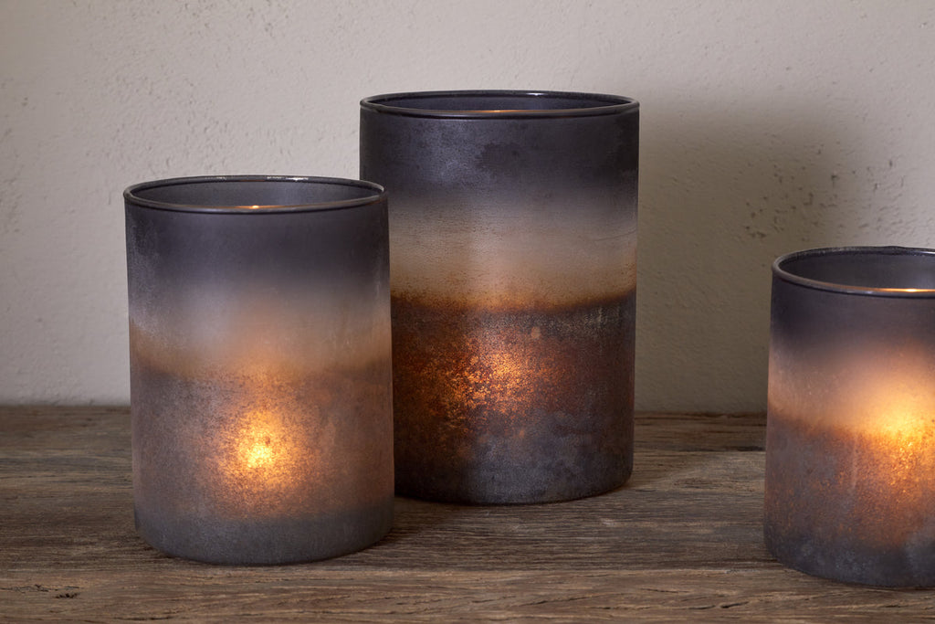Etti Tealight Holders - Navy & Smoke