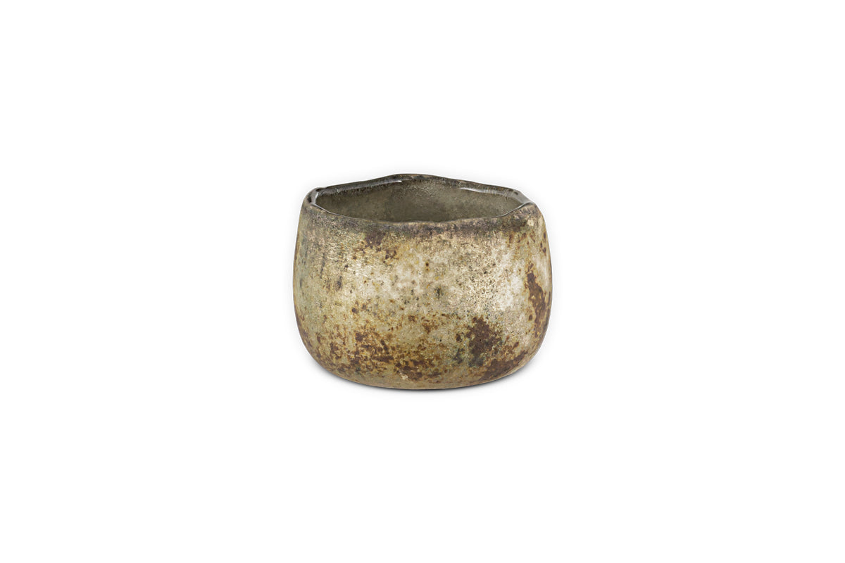 Gola Recycled Glass Tealight Holder - Antique Smoke