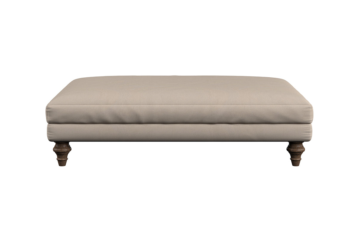 Marri Large Footstool - Recycled Cotton Flax