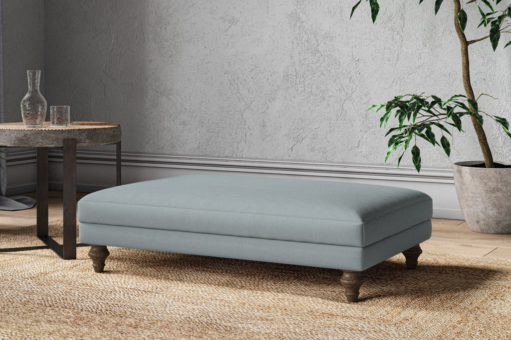 Marri Large Footstool - Recycled Cotton Horizon