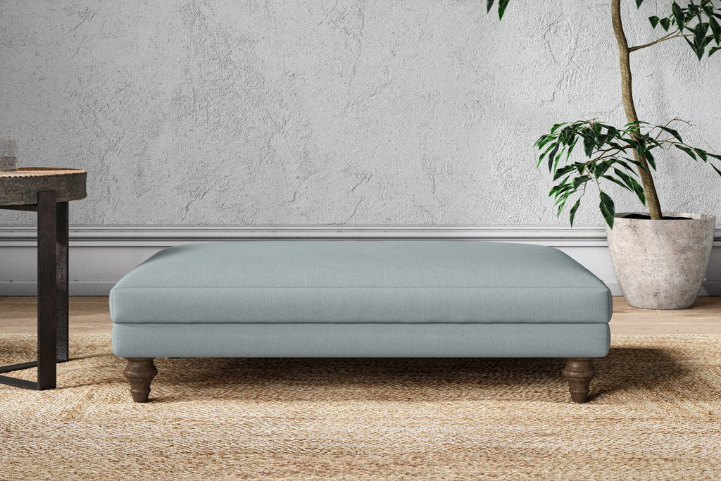 Marri Large Footstool - Recycled Cotton Horizon