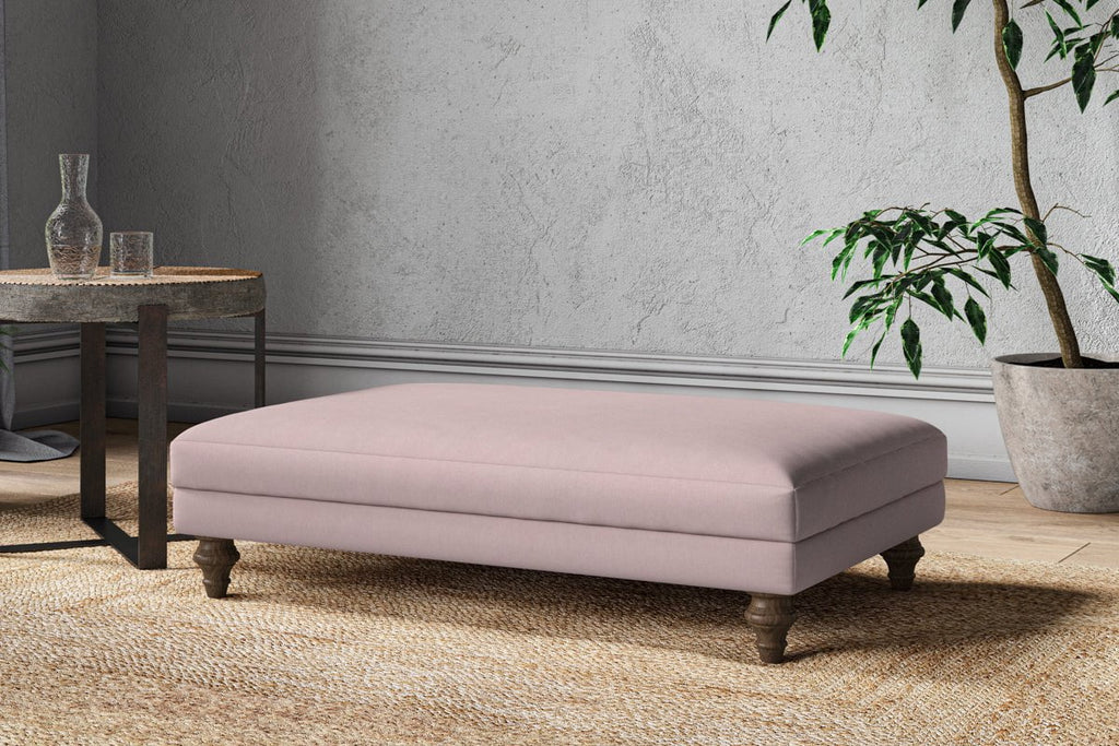 Marri Large Footstool - Recycled Cotton Lavender