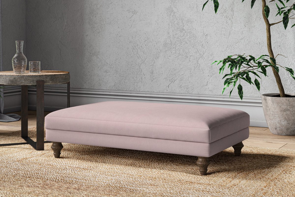 Marri Large Footstool - Recycled Cotton Lavender
