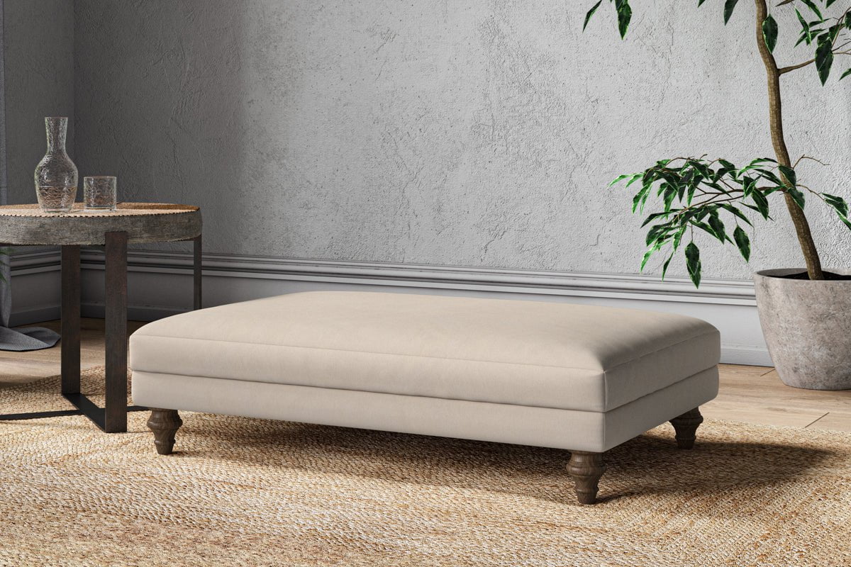 Marri Large Footstool - Recycled Cotton Natural
