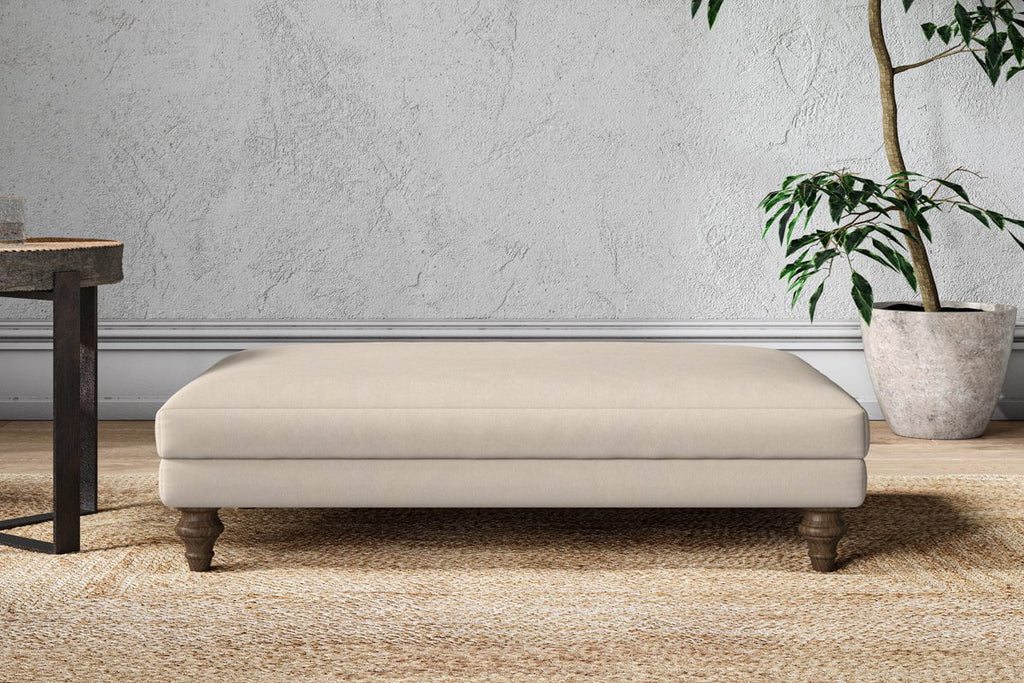 Marri Large Footstool - Recycled Cotton Natural