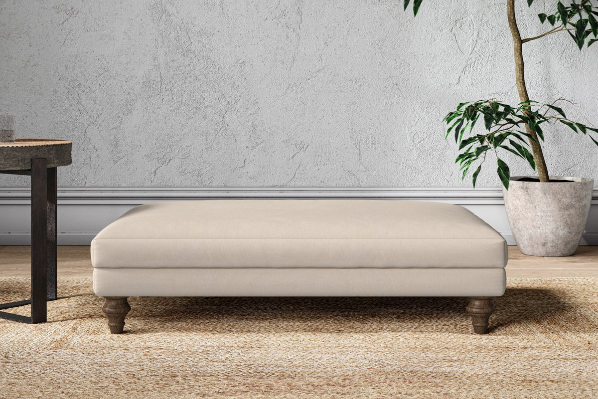 Marri Large Footstool - Recycled Cotton Natural