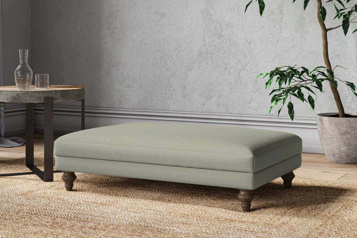 Marri Large Footstool - Recycled Cotton Seaspray