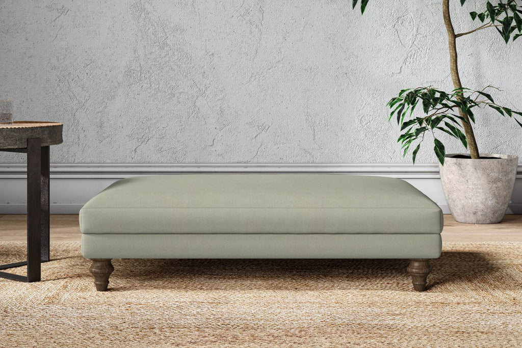 Marri Large Footstool - Recycled Cotton Seaspray