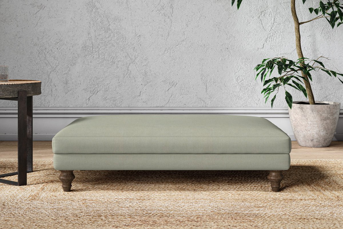 Marri Large Footstool - Recycled Cotton Seaspray