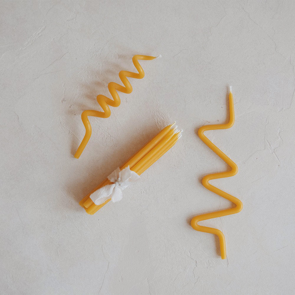 Handmade Beeswax Celebratory Candles