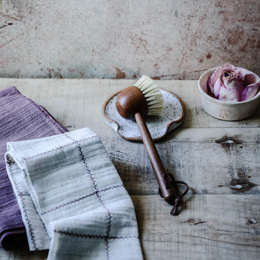 Delicate Branch Napkin Set - Plum Check