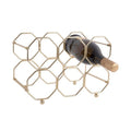 Honeycomb Wine Rack, Gold