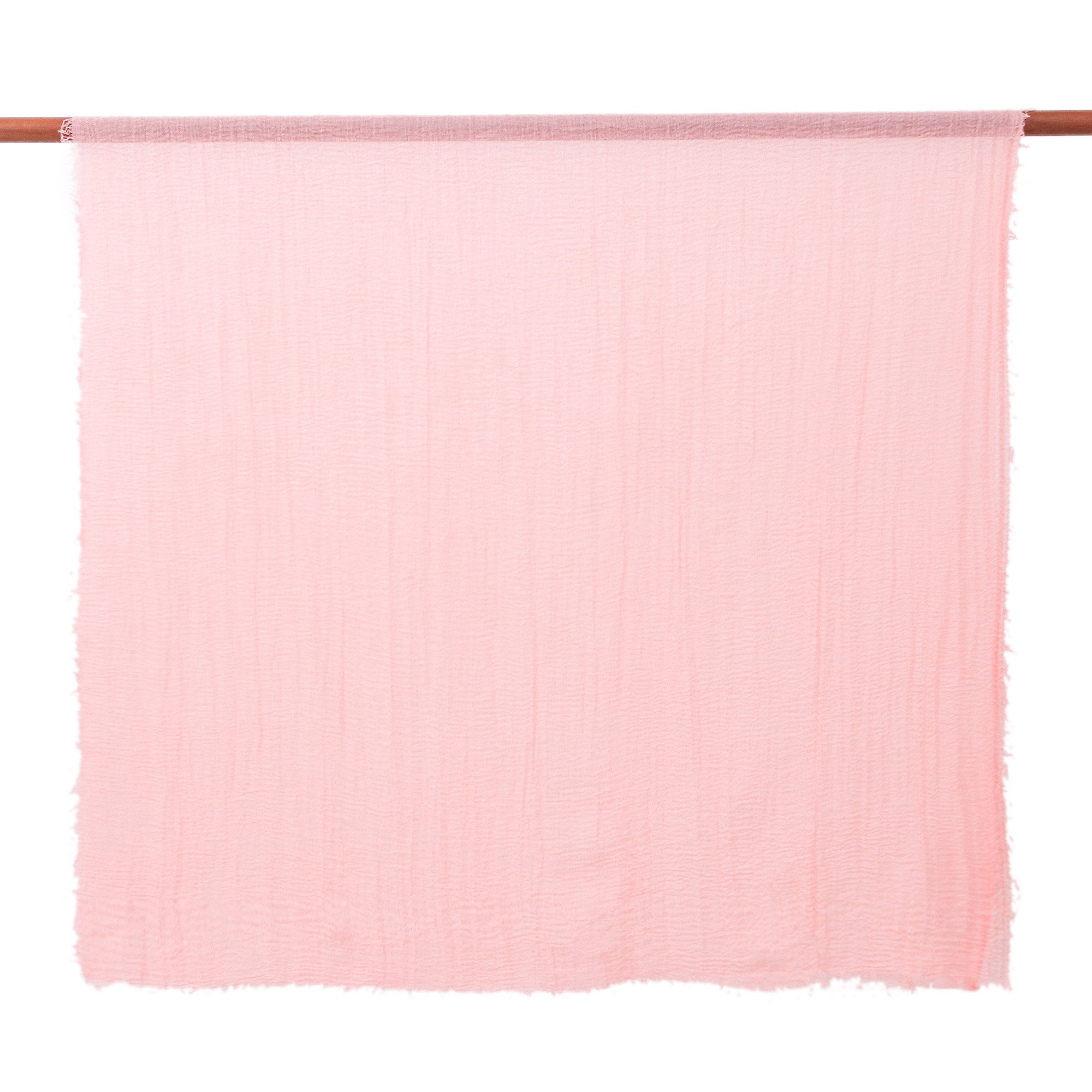 Set of 2 Lightweight Cotton Scarves in Blush and Flamingo - Pink Destiny