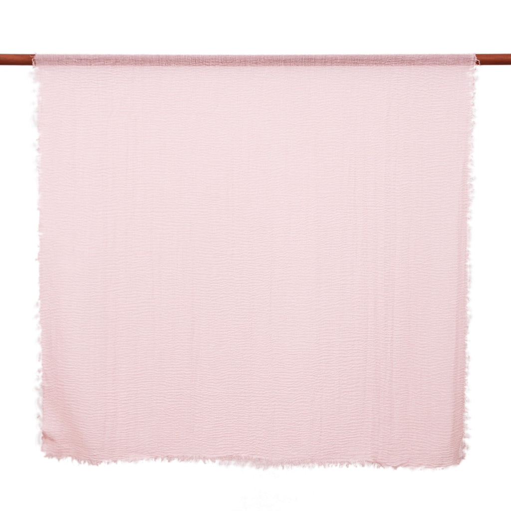Set of 2 Woven Soft Petal Pink and Cerulean Cotton Scarves - Celestial Facets